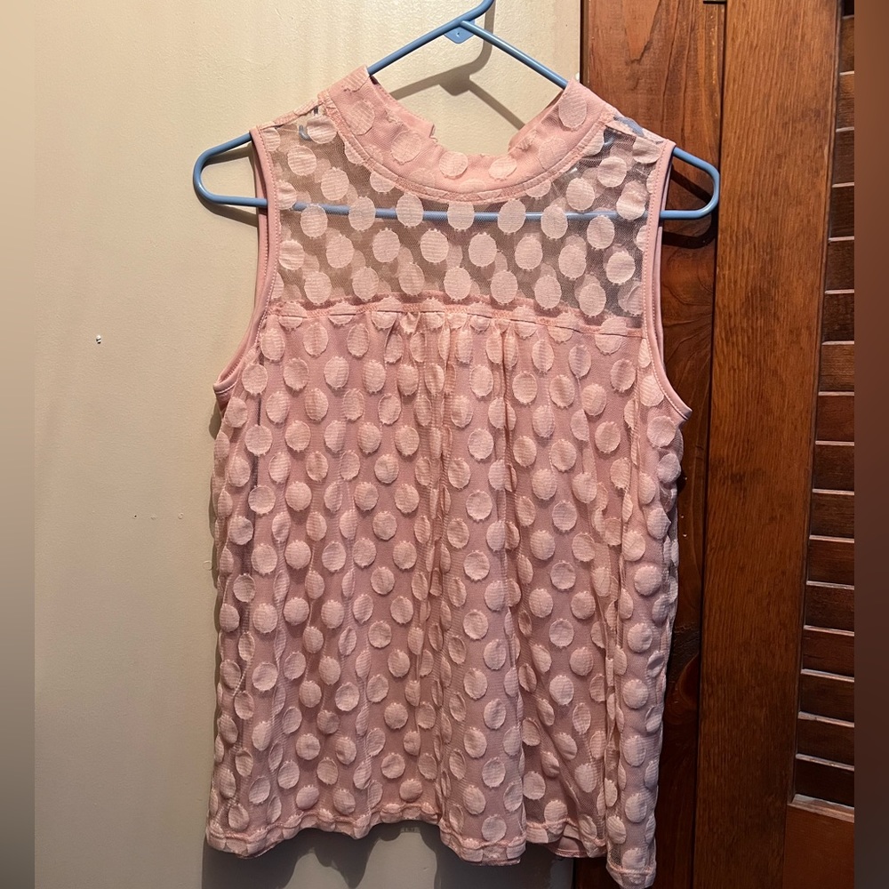 Pink tank top blouse